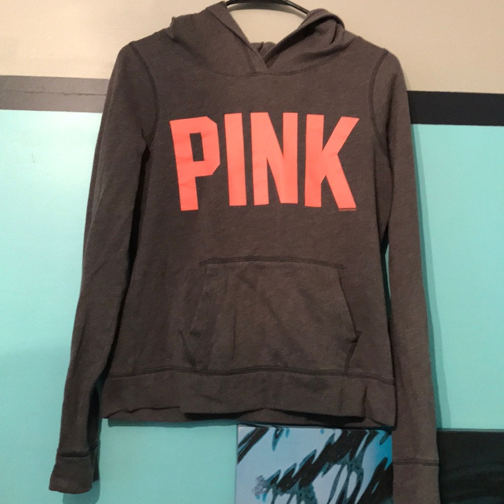 Pink gray and pink sweatshirt
